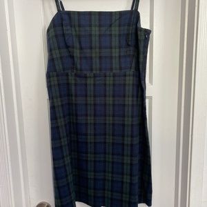 Hollister Plaid Mini Dress (Blue/Green)